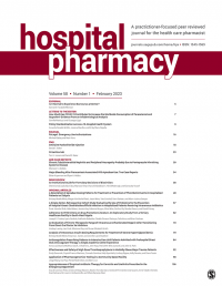 Hospital Pharmacy Vol. 56 No. 6, December 2021