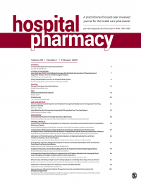 Hospital Pharmacy Vol. 56 No. 3, June 2021