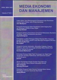 Media Ekonomi dan Manajemen Jurnal Vol. 35 No. 2, July 2020