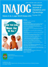 INAJOG (Indonesian Journal of Obstetrics and Gynecology): Vol. 6 (4) October 2018